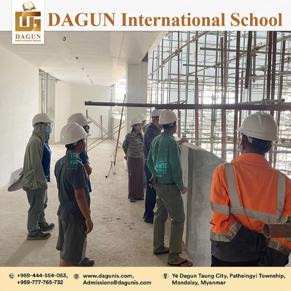 DAGUN International School ၏ ကျောင်းအဆောက်အဦကိုမြို့နယ်အင်ဂျင်နီယာအဖွဲ့များမှလာရောက်စစ်ဆေး